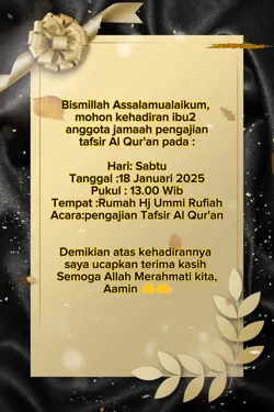 undangan pengajian