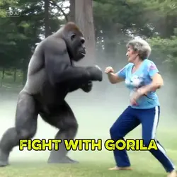 Fight with gorila