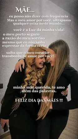 Feliz dia das mães 