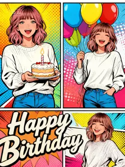 brithday comic ai