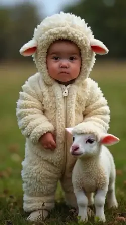 Bebê e os animais 