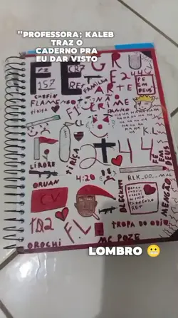 trás teu caderno pra
