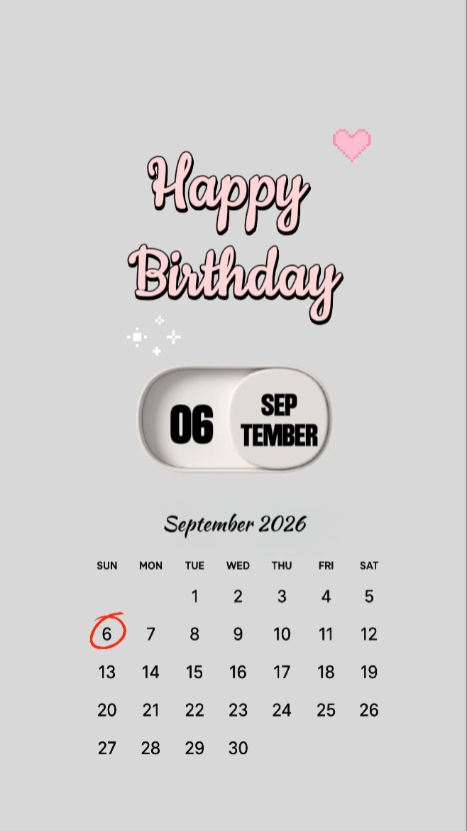 BIRTHDA 6 SEPTEMBER