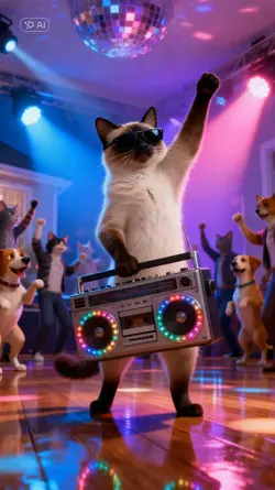 disco cat party 