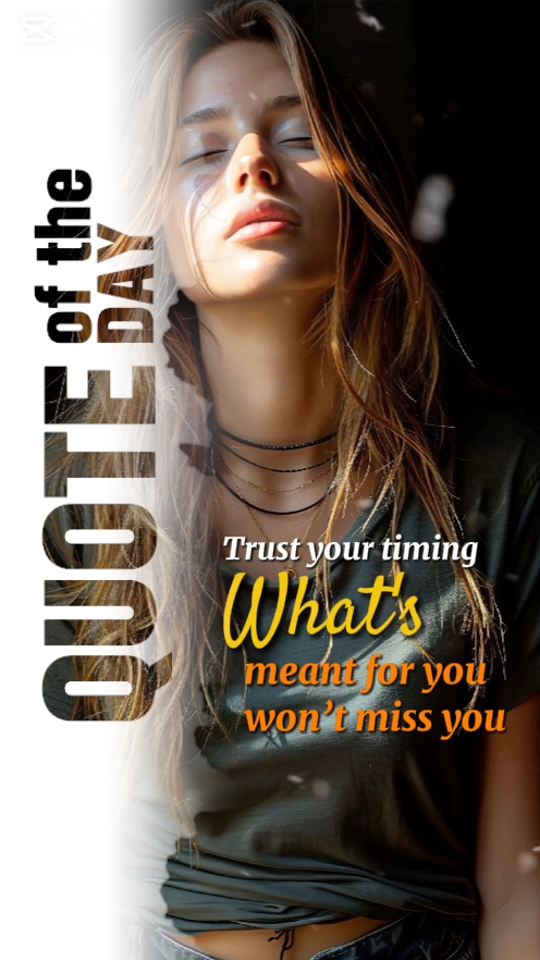 Trust your timing