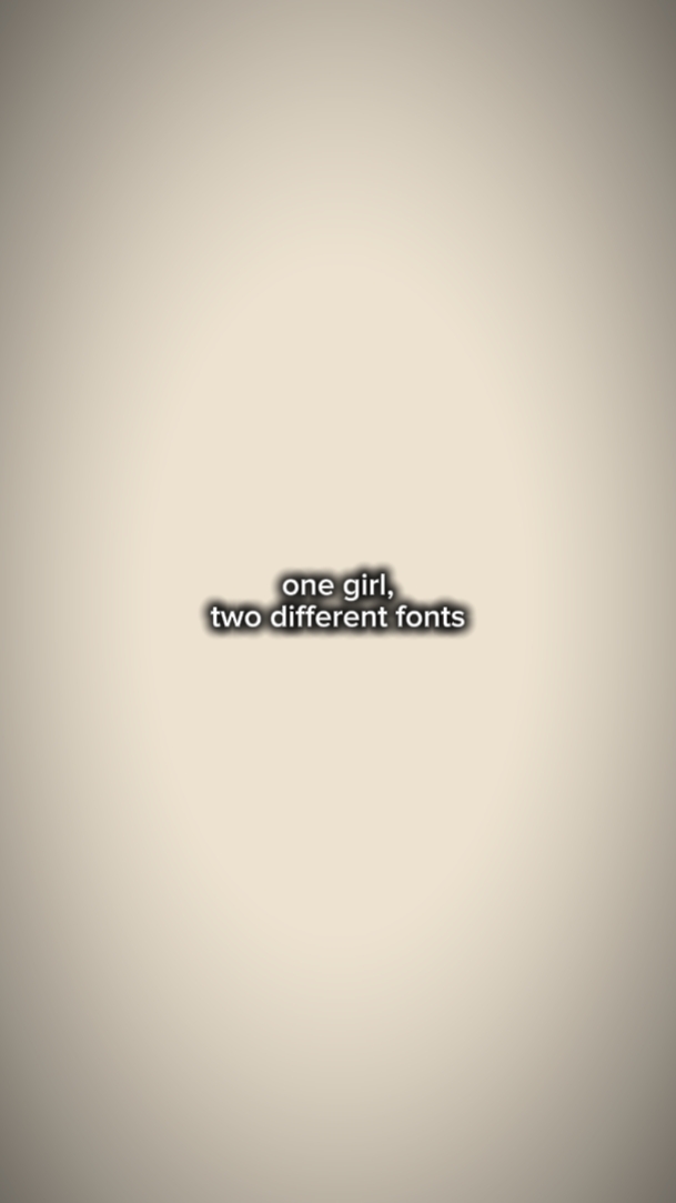 two different fonts