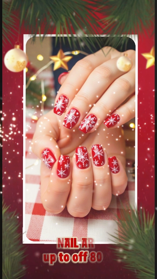 Unha de venda de natal