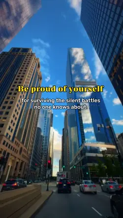 Be proud of yourself