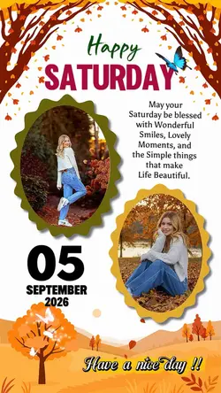Saturday 5 Sept 2026