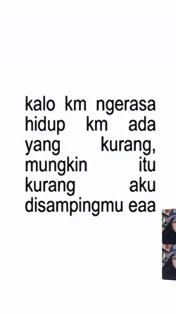 kalo km ngerasa 