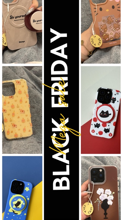 Funda negra para teléfono móvil
