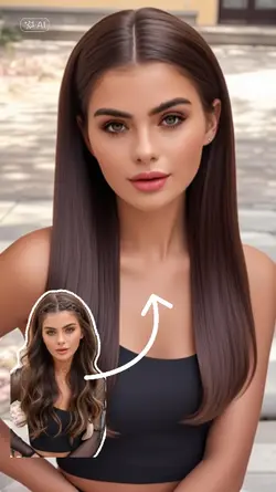 straight hair effect