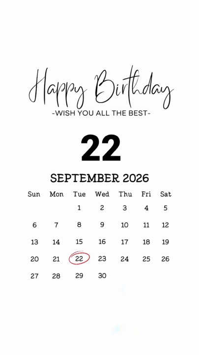 HBD LOVE 22 SEPTEMB