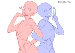 Two Friends Template