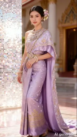 ชุดไทยสีม่วง AI