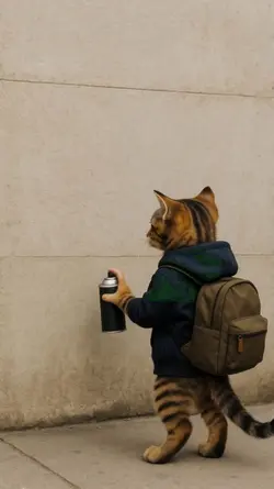 graffiti cat