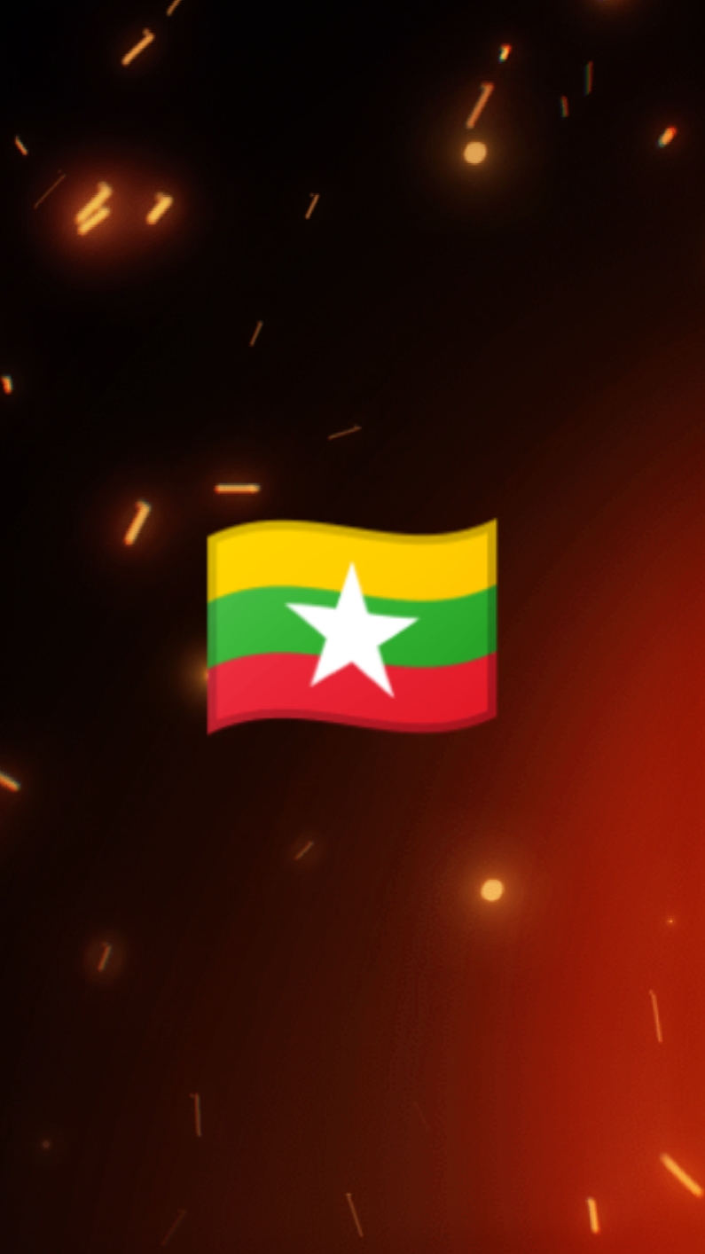 Drapeau de tendance du Myanmar
