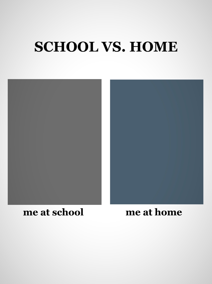 Zuhause vs. Schule 
