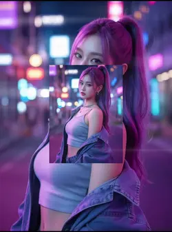 Neonkvälls‑selfie: snabb, glowig redigering