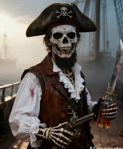 Skeleton Pirate Capt