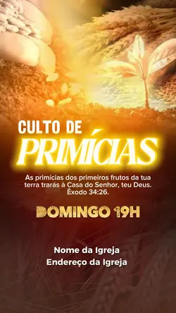 CULTO DE PRIMICIAS