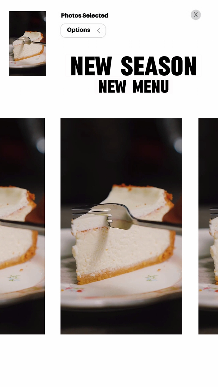 Nova temporada novo menu