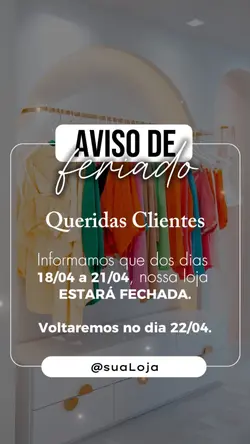 Aviso de feriado