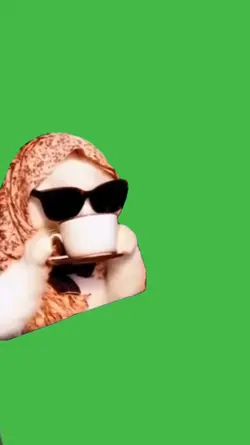 Cat Sipping Tea