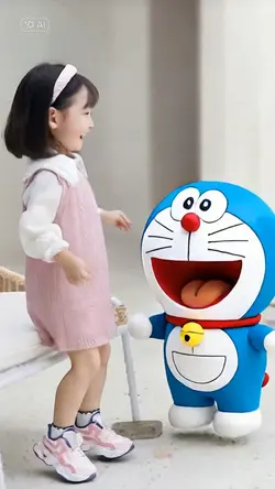 With Doraemon