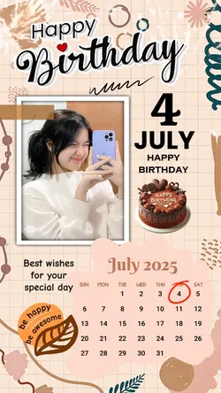 4 JULY BIRTHDAY