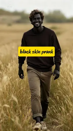 black skin prank