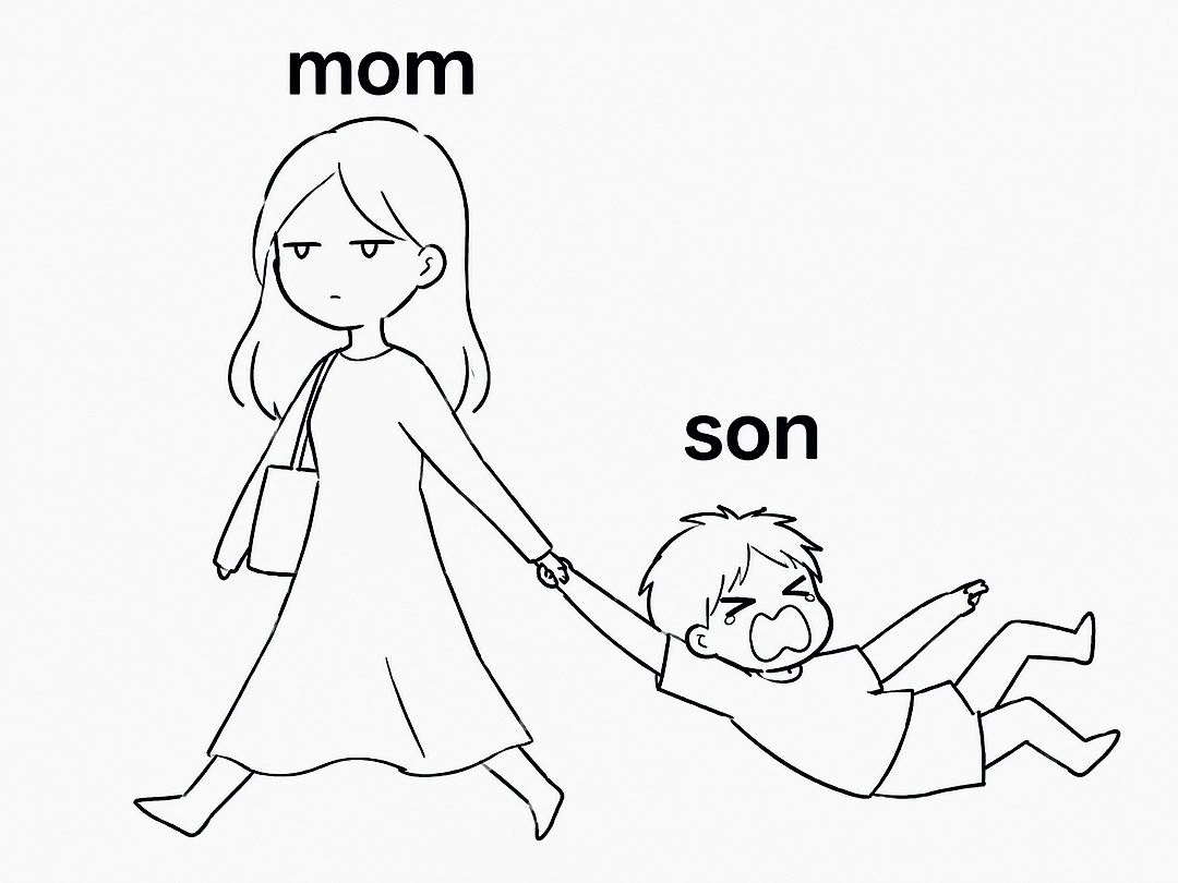 mom and son