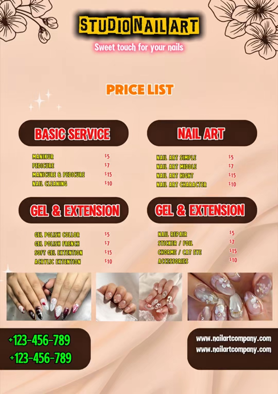 Banner de arte de uñas 