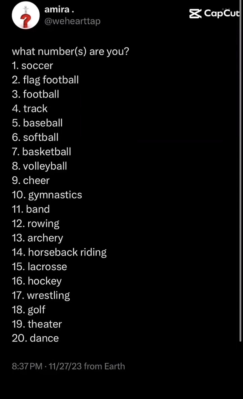 what sport are you?