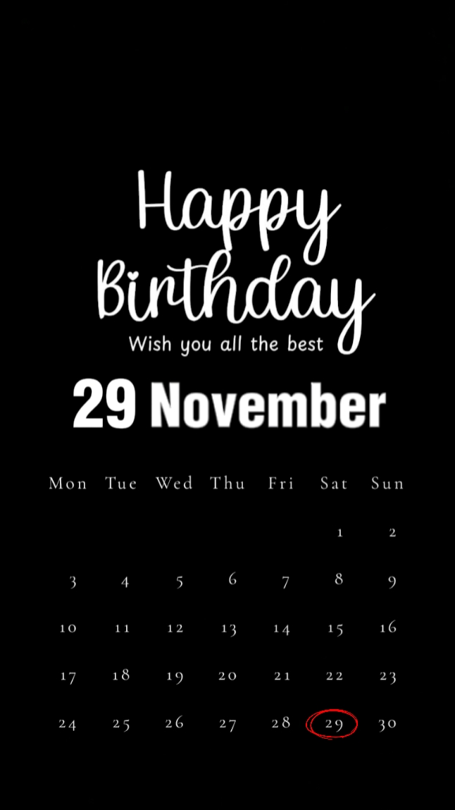29 November Birthday