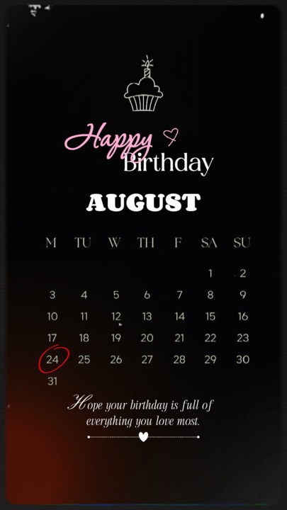 SELAMAT ULANG TAHUN 24 AGUSTUS