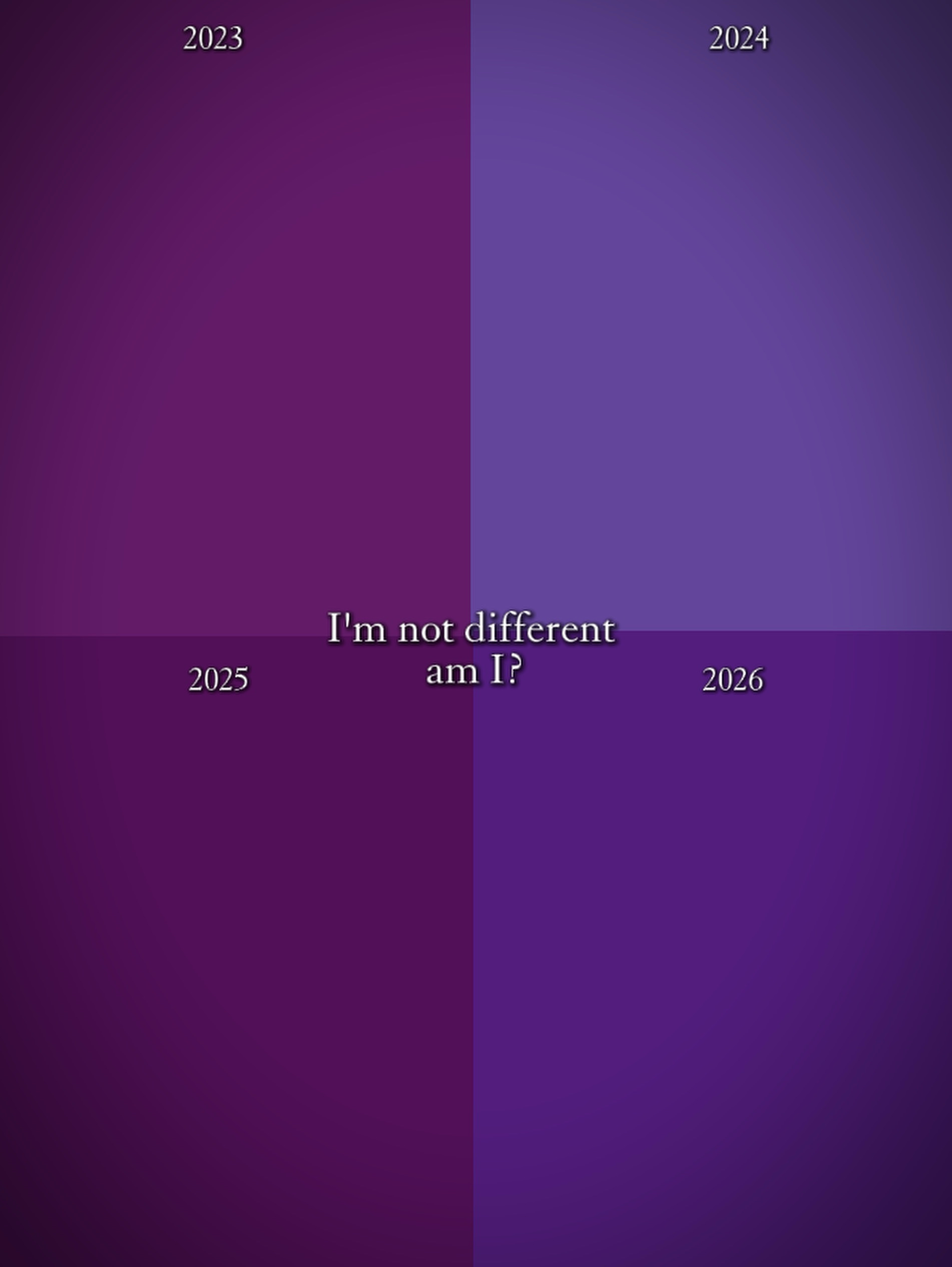 Je ne suis pas différent 