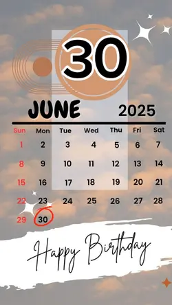 birthday 30 June