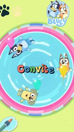 Convite Bluey 