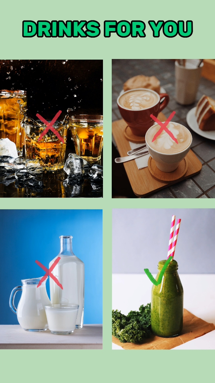 Produto de suco vegetal saudável exibido no estilo Tiktok: leve, fácil e aberto