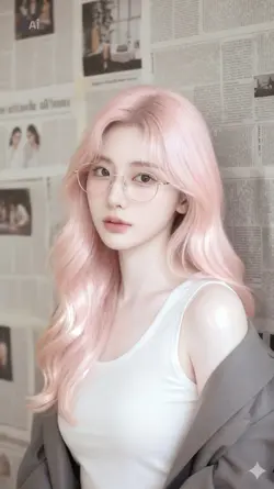 Pink hair albino