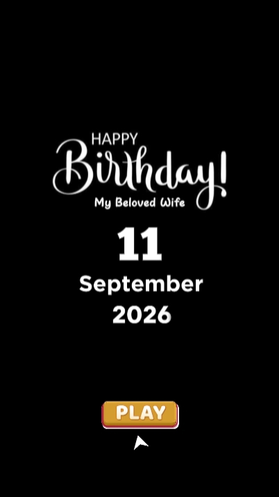 HBD WIFE 11 SEPTEMBE