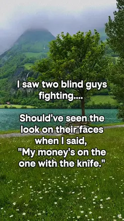 I saw two blind guys