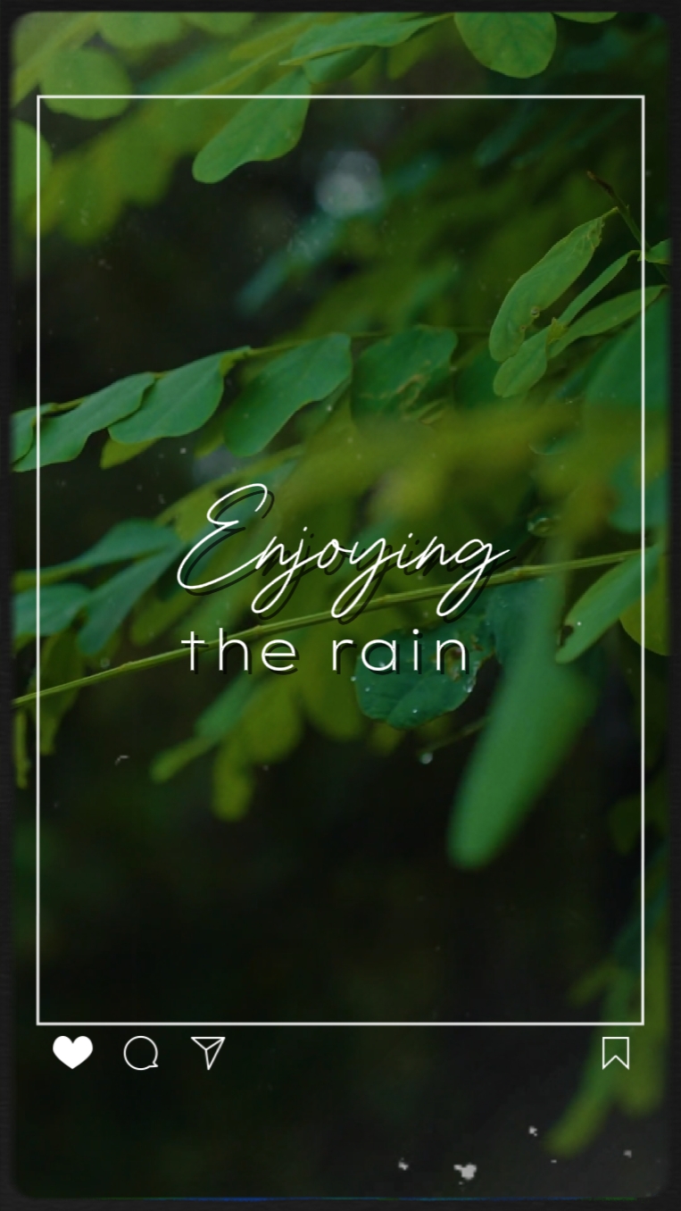 Disfrutando de la lluvia