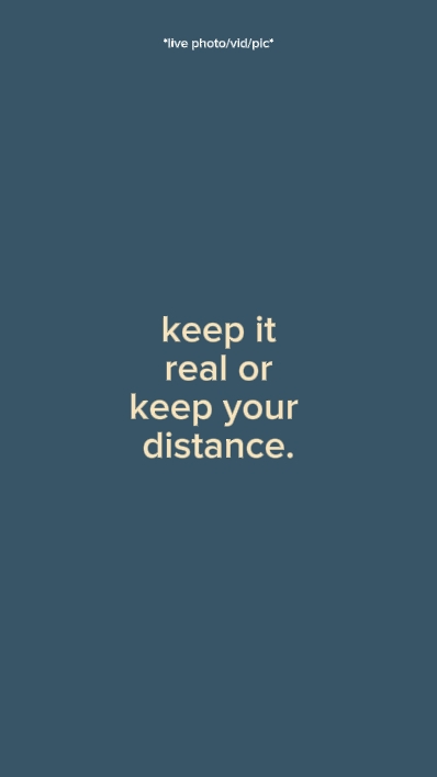 keep it real 