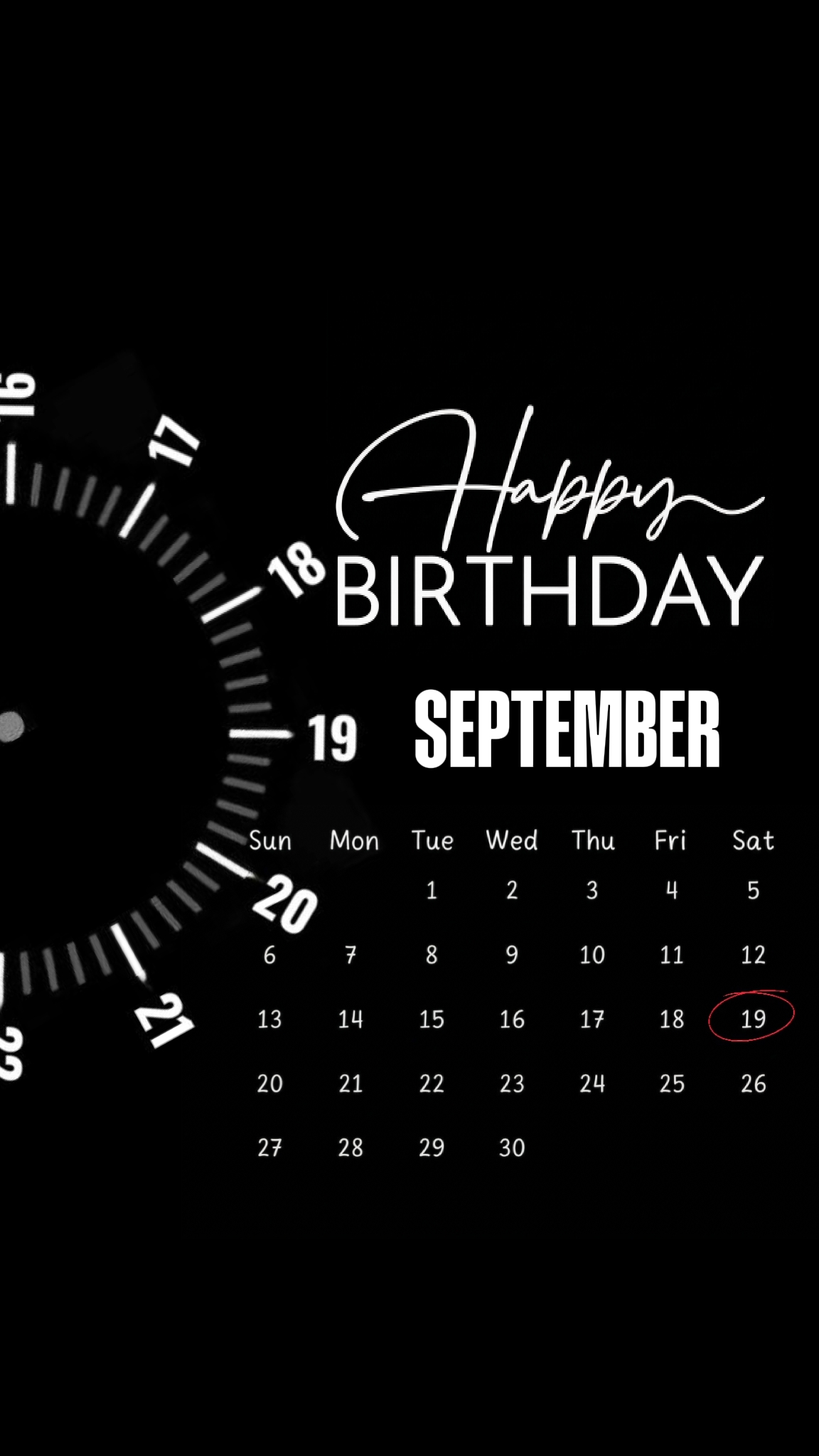 Feliz aniversário 19 de setembro 