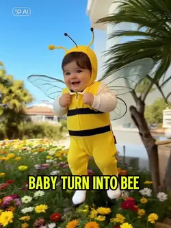 Baby turns into bee 