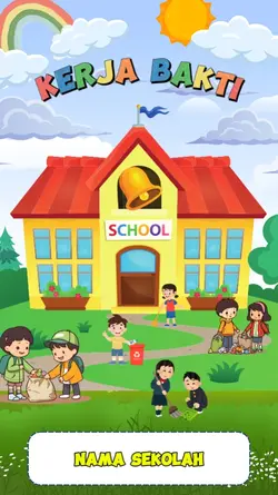 kerja bakti anak tk