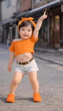 litrle girl dancing