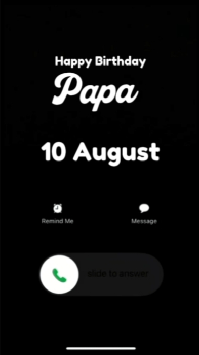 HBD papai 10 de agosto